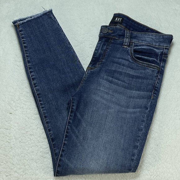 Kut from the Kloth Jeans Womens Sz 6 Blue Connie Ankle Mid Rise 29x27 - Picture 1 of 12